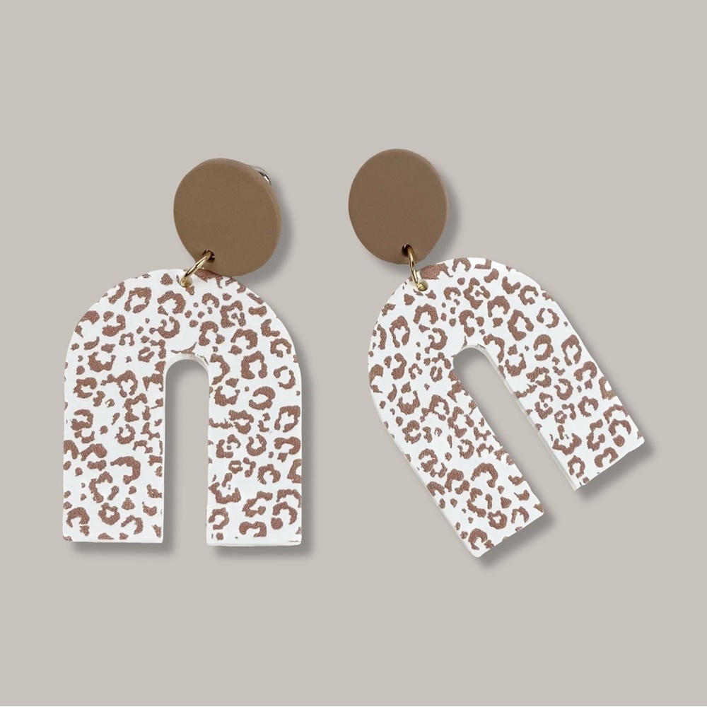 BOGO! Elaina Animal Print Rainbow dangle Earrings - Boutique NEW